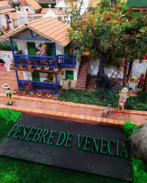 Pesebre tradicional de Venecia, Antioquia, con escenas religiosas y personajes típicos del suroeste antioqueño