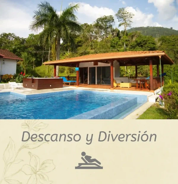 Alquiler de finca en Amagá cerca de Medellín con piscina, jacuzzi y sauna en un entorno natural